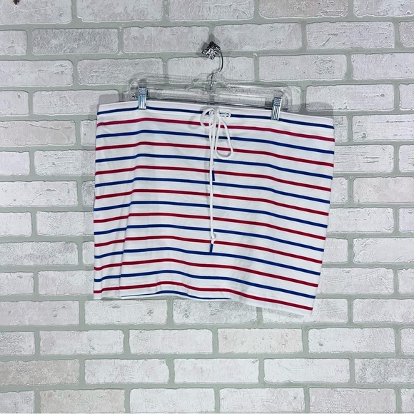 Vineyard Vines Americana Striped Drawstring Mini Skirt Size XL - Picture 1 of 6